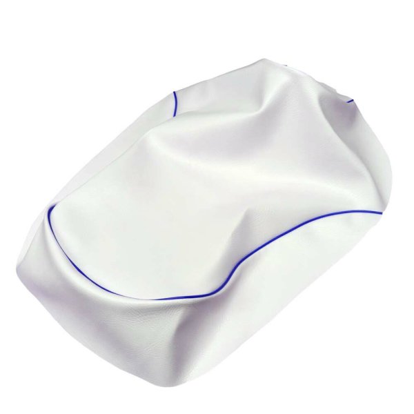 画像2: Cifmo(シフモ) タクト　4ST (AF75) シートカバー 白カバー 青パイピング 張替タイプ 安心の日本製 高品質 シートリペア CIF-74125 【送料無料 一部地域除く】 (2)