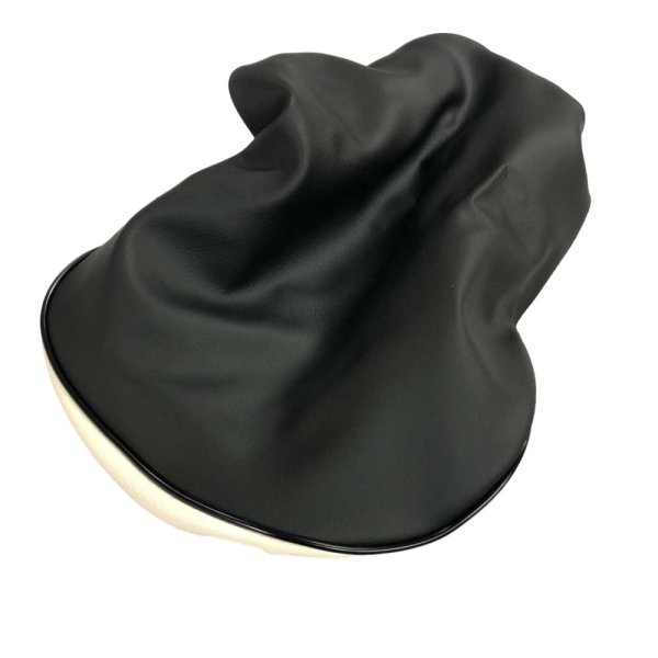 画像2: Cifmo(シフモ) リトルカブ(C50) シートカバー 黒/白  被せタイプ 安心の日本製 高品質 シートリペア CIF-72947 【送料無料 一部地域除く】 (2)