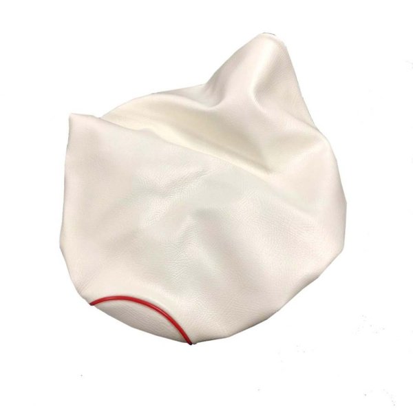 画像2: Cifmo(シフモ) ディオ(AF18) シートカバー 白カバー 赤パイピング  被せタイプ 安心の日本製 高品質 シートリペア CIF-73012 【送料無料 一部地域除く】 (2)