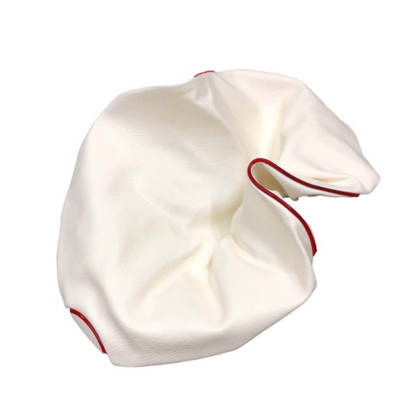 画像2: Cifmo(シフモ) ライブディオ(AF34) シートカバー 白カバー 黒パイピング  被せタイプ 安心の日本製 高品質 シートリペア CIF-73142 【送料無料 一部地域除く】 (2)