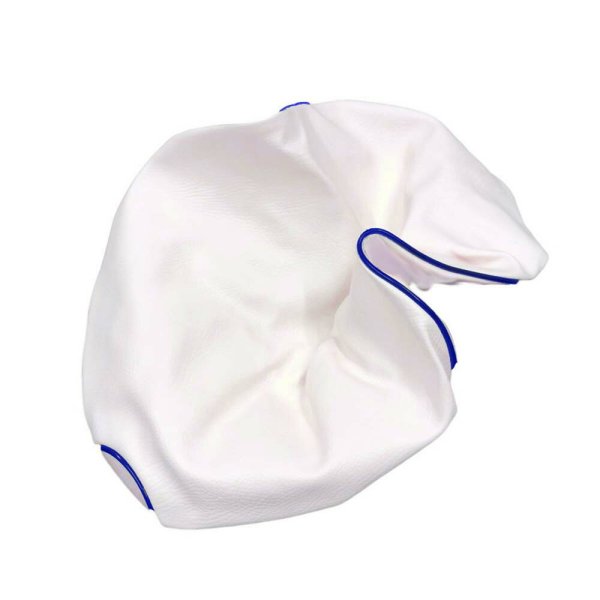 画像2: Cifmo(シフモ) ライブディオ(AF34) シートカバー 白カバー 青パイピング  被せタイプ 安心の日本製 高品質 シートリペア CIF-73166 【送料無料 一部地域除く】 (2)