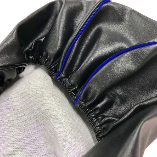 画像2: Cifmo(シフモ) ディオ(AF62) シートカバー 黒カバー 青パイピング  被せタイプ 安心の日本製 高品質 シートリペア CIF-73265 【送料無料 一部地域除く】 (2)