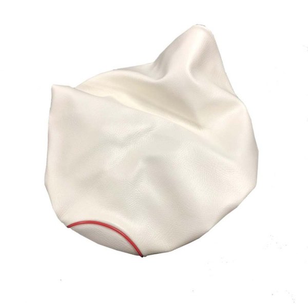 画像2: Cifmo(シフモ) ディオ(AF62) シートカバー 白カバー 赤パイピング  被せタイプ 安心の日本製 高品質 シートリペア CIF-73289 【送料無料 一部地域除く】 (2)