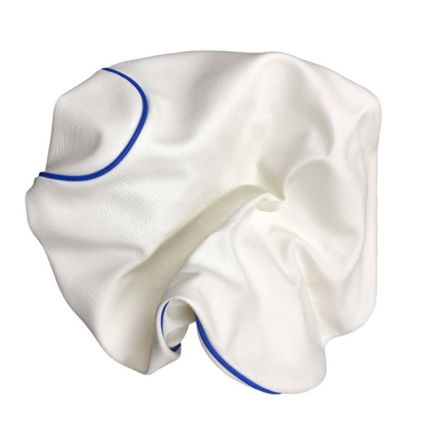 画像2: Cifmo(シフモ) ディオ(AF62) シートカバー 白カバー 青パイピング  被せタイプ 安心の日本製 高品質 シートリペア CIF-73296 【送料無料 一部地域除く】 (2)