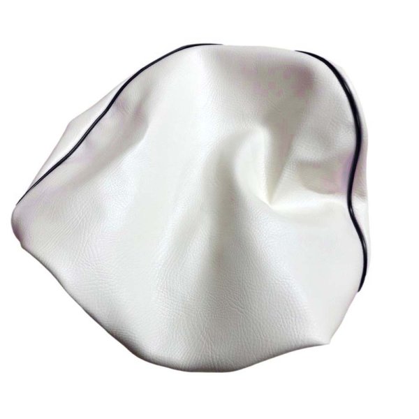 画像2: Cifmo(シフモ) スマートディオ(AF56) シートカバー 白カバー 黒パイピング  被せタイプ 安心の日本製 高品質 シートリペア CIF-73333 【送料無料 一部地域除く】 (2)