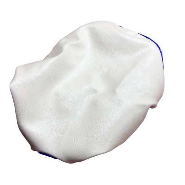 画像2: Cifmo(シフモ) トゥデイ(AF61) シートカバー 白カバー 青パイピング  被せタイプ 安心の日本製 高品質 シートリペア CIF-73487 【送料無料 一部地域除く】 (2)