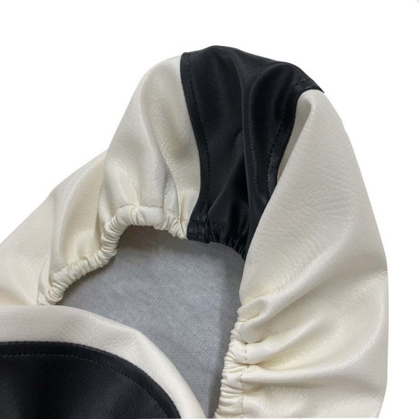 画像2: Cifmo(シフモ) ジョルノ(AF24) シートカバー 黒/白  被せタイプ 安心の日本製 高品質 シートリペア CIF-73586 【送料無料 一部地域除く】 (2)