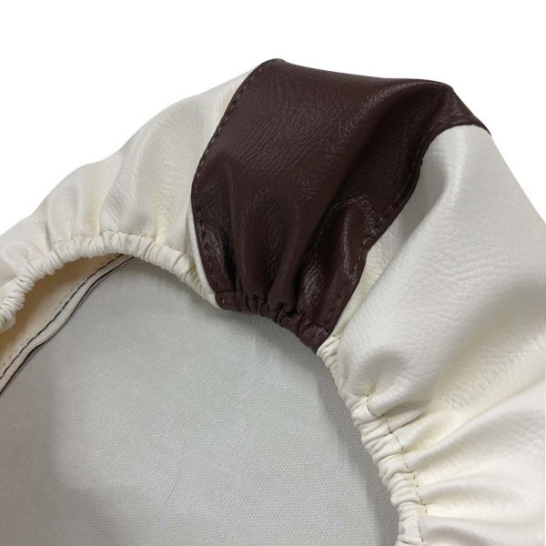 画像2: Cifmo(シフモ) ジョルノ(AF24) シートカバー 茶/白  被せタイプ 安心の日本製 高品質 シートリペア CIF-73616 【送料無料 一部地域除く】 (2)