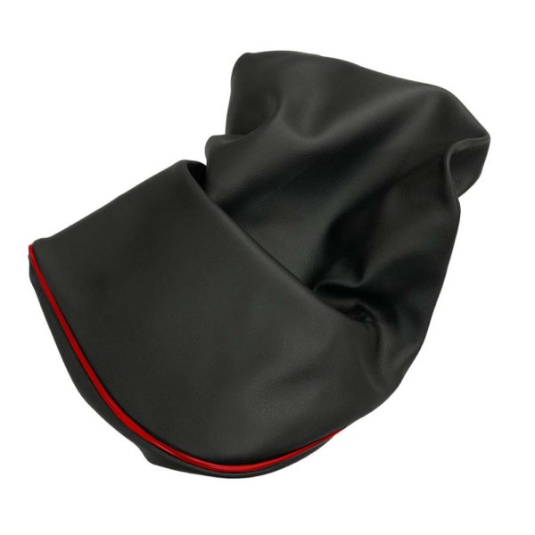 画像2: Cifmo(シフモ) ZOOMER(ズーマー) シートカバー 黒カバー 赤パイピング  被せタイプ 安心の日本製 高品質 シートリペア CIF-73746 【送料無料 一部地域除く】 (2)