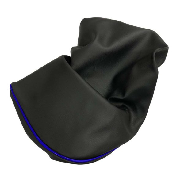 画像2: Cifmo(シフモ) ZOOMER(ズーマー) シートカバー 黒カバー 青パイピング  被せタイプ 安心の日本製 高品質 シートリペア CIF-73753 【送料無料 一部地域除く】 (2)