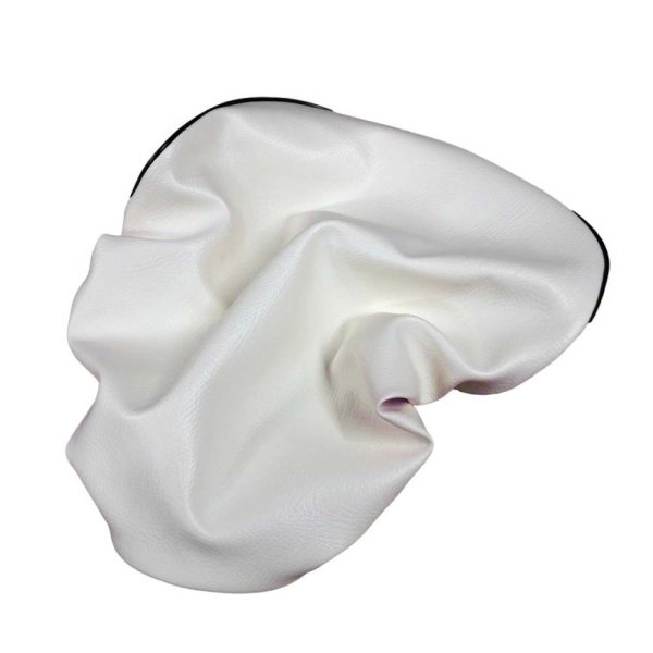 画像2: Cifmo(シフモ) ZOOMER(ズーマー) シートカバー 白カバー 黒パイピング  被せタイプ 安心の日本製 高品質 シートリペア CIF-73760 【送料無料 一部地域除く】 (2)