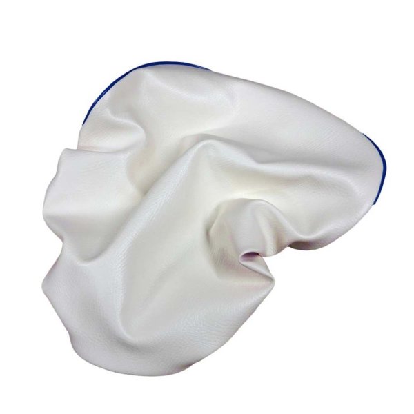 画像2: Cifmo(シフモ) ZOOMER(ズーマー) シートカバー 白カバー 青パイピング  被せタイプ 安心の日本製 高品質 シートリペア CIF-73784 【送料無料 一部地域除く】 (2)