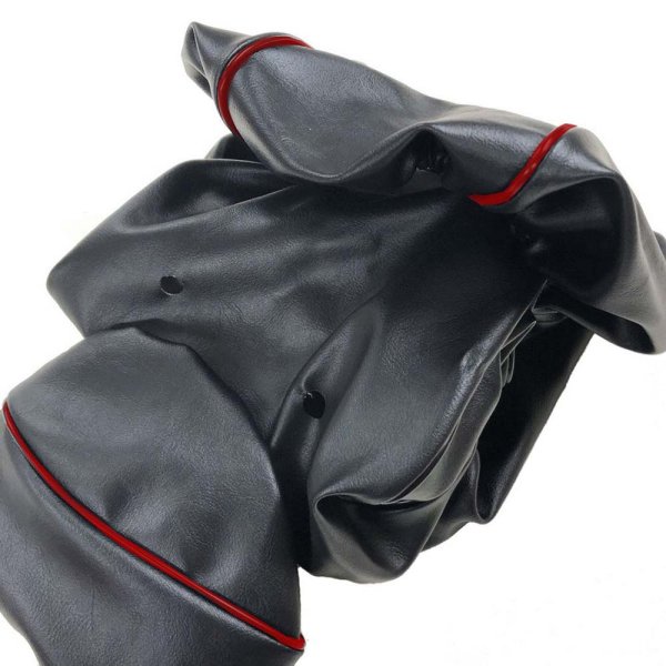 画像2: Cifmo(シフモ) PCX125(JF28)(初期型/EPSエンジン)150(KF12) シートカバー 黒カバー 赤パイピング 被せタイプ 安心の日本製 高品質 シートリペア CIF-75108 【送料無料 一部地域除く】 (2)