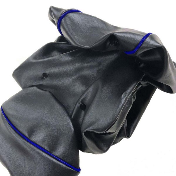 画像2: Cifmo(シフモ) PCX125(JF28)(初期型/EPSエンジン)150(KF12) シートカバー 黒カバー 青パイピング 被せタイプ 安心の日本製 高品質 シートリペア CIF-75115 【送料無料 一部地域除く】 (2)