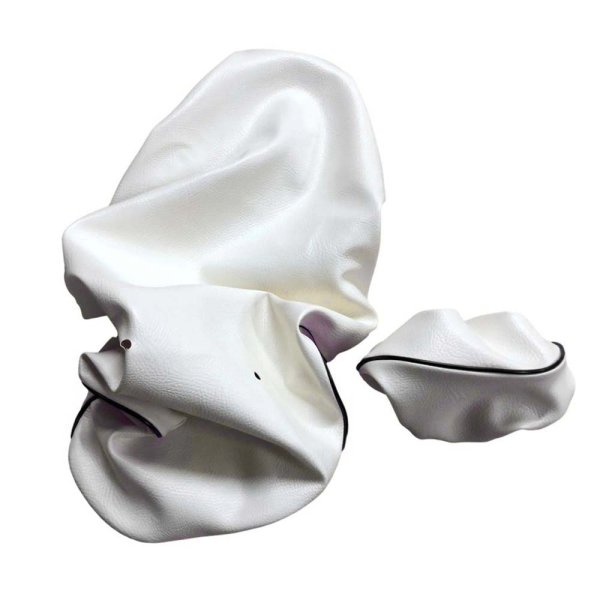 画像2: Cifmo(シフモ) PCX125(JF28)(初期型/EPSエンジン)150(KF12) シートカバー 白カバー 黒パイピング 被せタイプ 安心の日本製 高品質 シートリペア CIF-75122 【送料無料 一部地域除く】 (2)