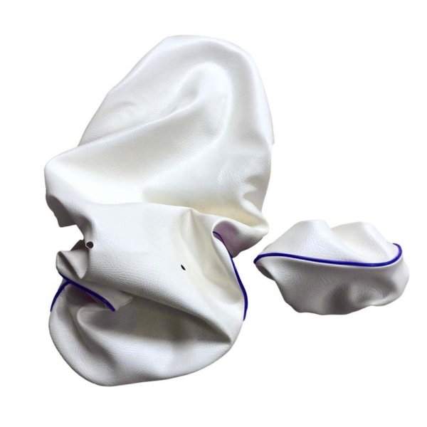 画像2: Cifmo(シフモ) PCX125(JF28)(初期型/EPSエンジン)150(KF12) シートカバー 白カバー 青パイピング 被せタイプ 安心の日本製 高品質 シートリペア CIF-75146 【送料無料 一部地域除く】 (2)