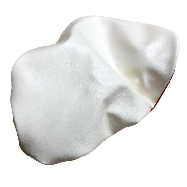 画像2: Cifmo(シフモ) タクト　4ST (AF75) シートカバー 白カバー 赤パイピング 被せタイプ 安心の日本製 高品質 シートリペア CIF-74194 【送料無料 一部地域除く】 (2)