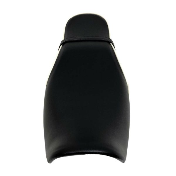 画像2: Cifmo(シフモ) エストレヤ250(BJ250A 14-17) BJ250　LEF/LEFA/LFF/LFFA/LGF/LGFA/LHF/LHFA/LHFB シートカバー 黒/白 張替タイプ 安心の日本製 高品質 シートリペア CIF-82182 【送料無料 一部地域除く】 (2)