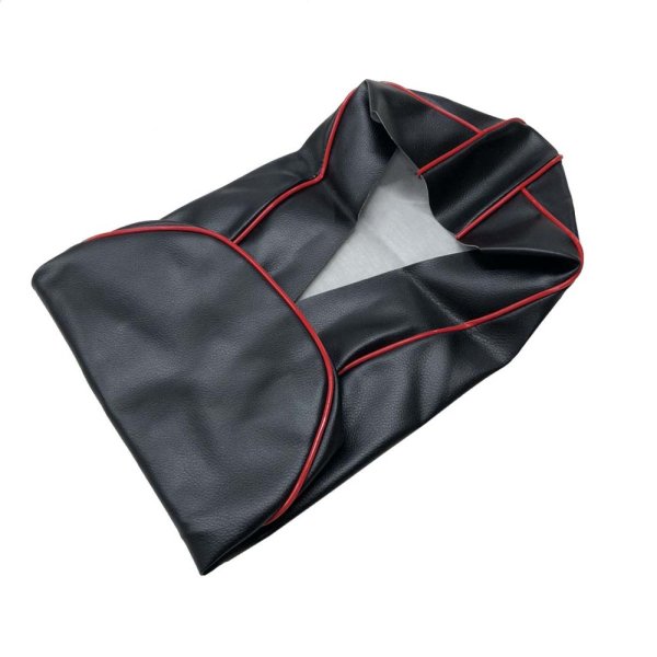 画像2: Cifmo(シフモ) アドレスV100(CE11A) シートカバー 黒カバー 赤パイピング 張替タイプ 安心の日本製 高品質 シートリペア CIF-76365 【送料無料 一部地域除く】 (2)