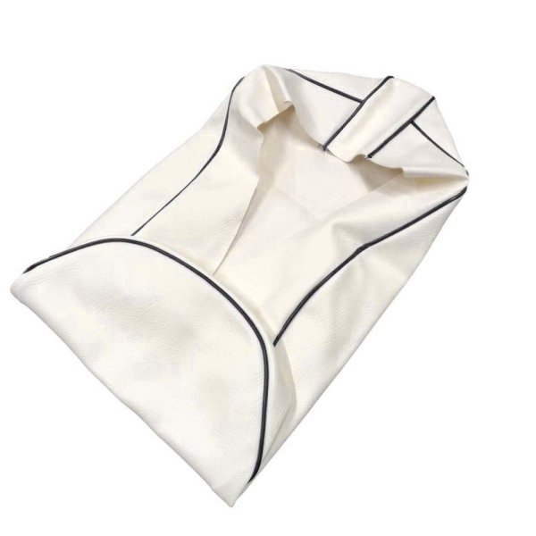 画像2: Cifmo(シフモ) アドレスV100(CE11A) シートカバー 白カバー 黒パイピング 張替タイプ 安心の日本製 高品質 シートリペア CIF-76389 【送料無料 一部地域除く】 (2)