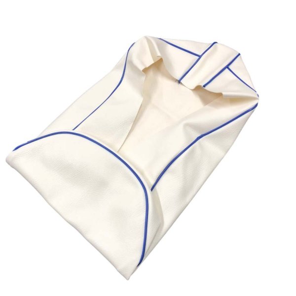 画像2: Cifmo(シフモ) アドレスV100(CE11A) シートカバー 白カバー 青パイピング 張替タイプ 安心の日本製 高品質 シートリペア CIF-76402 【送料無料 一部地域除く】 (2)