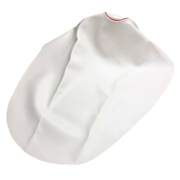 画像2: Cifmo(シフモ) レッツ(CA1KA)(給油口タンク中仕様) シートカバー 白カバー 赤パイピング 張替タイプ 安心の日本製 高品質 シートリペア CIF-76693 【送料無料 一部地域除く】 (2)