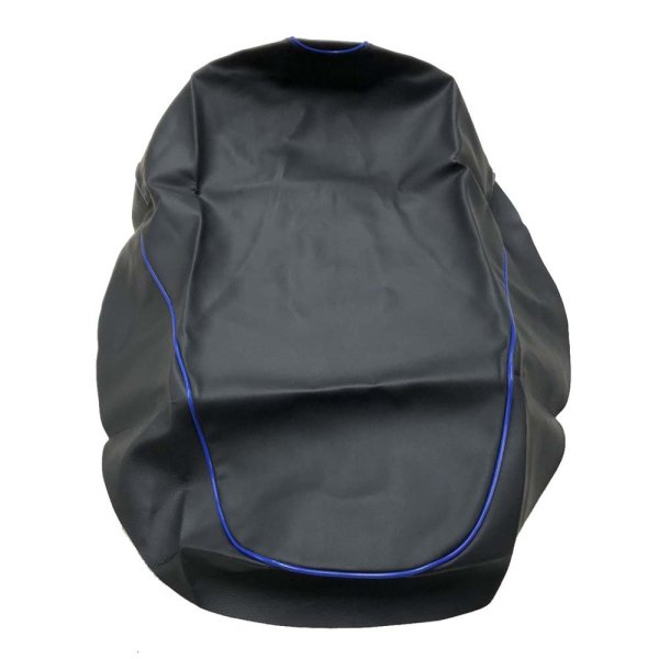 画像2: Cifmo(シフモ) アドレスV125 シートカバー 黒カバー 青パイピング 張替タイプ 安心の日本製 高品質 シートリペア CIF-77201 【送料無料 一部地域除く】 (2)