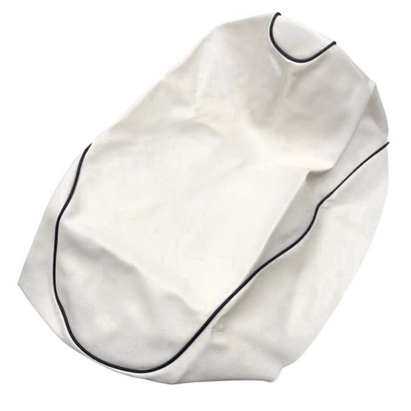 画像2: Cifmo(シフモ) アドレスV125 シートカバー 白カバー 黒パイピング 張替タイプ 安心の日本製 高品質 シートリペア CIF-77218 【送料無料 一部地域除く】 (2)