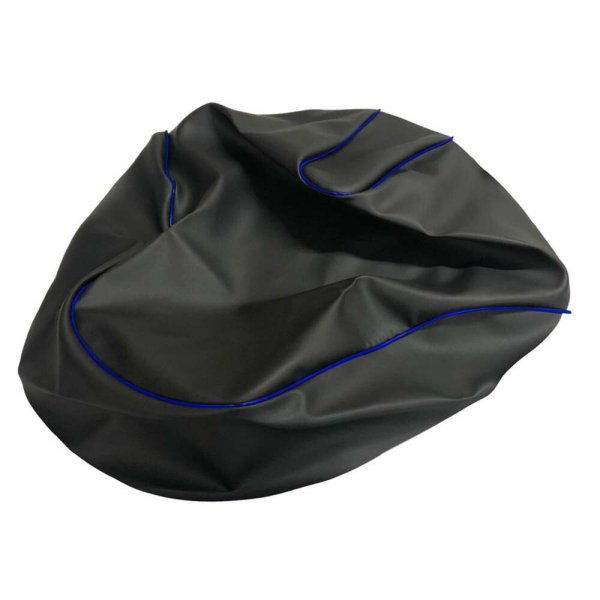 画像2: Cifmo(シフモ) レッツ4 シートカバー 黒カバー 青パイピング 張替タイプ 安心の日本製 高品質 シートリペア CIF-77300 【送料無料 一部地域除く】 (2)