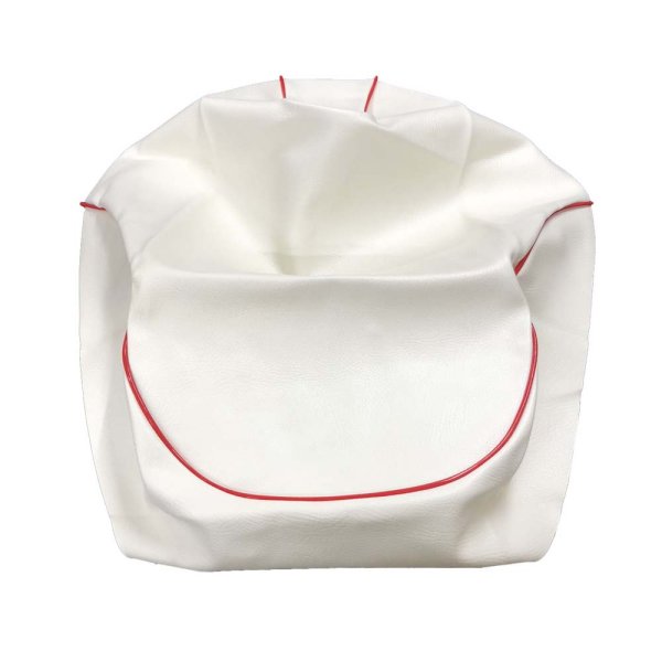 画像2: Cifmo(シフモ) レッツ4 シートカバー 白カバー 赤パイピング 張替タイプ 安心の日本製 高品質 シートリペア CIF-77324 【送料無料 一部地域除く】 (2)