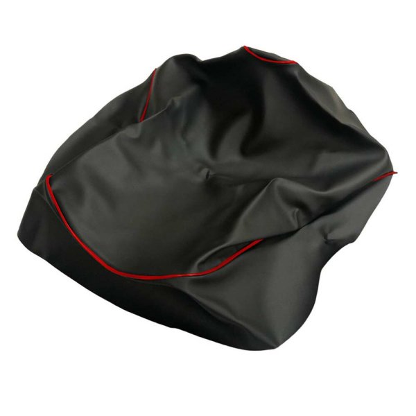 画像2: Cifmo(シフモ) レッツ5 シートカバー 黒カバー 赤パイピング 張替タイプ 安心の日本製 高品質 シートリペア CIF-77447 【送料無料 一部地域除く】 (2)