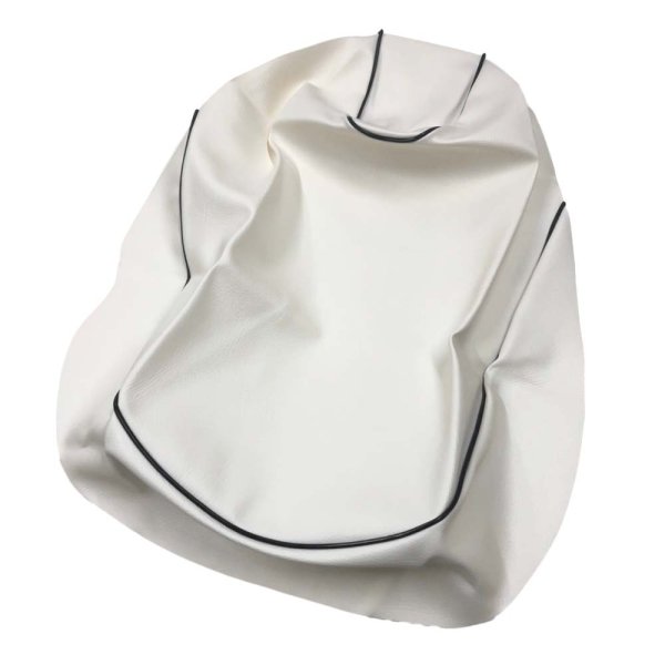 画像2: Cifmo(シフモ) レッツ5 シートカバー 白カバー 黒パイピング 張替タイプ 安心の日本製 高品質 シートリペア CIF-77461 【送料無料 一部地域除く】 (2)