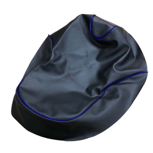 画像2: Cifmo(シフモ) レッツ　(CA4AA)4ST シートカバー 黒カバー 青パイピング 張替タイプ 安心の日本製 高品質 シートリペア CIF-78093 【送料無料 一部地域除く】 (2)