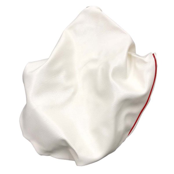 画像2: Cifmo(シフモ) アドレスV125 シートカバー 白カバー 赤パイピング  被せタイプ 安心の日本製 高品質 シートリペア CIF-77904 【送料無料 一部地域除く】 (2)