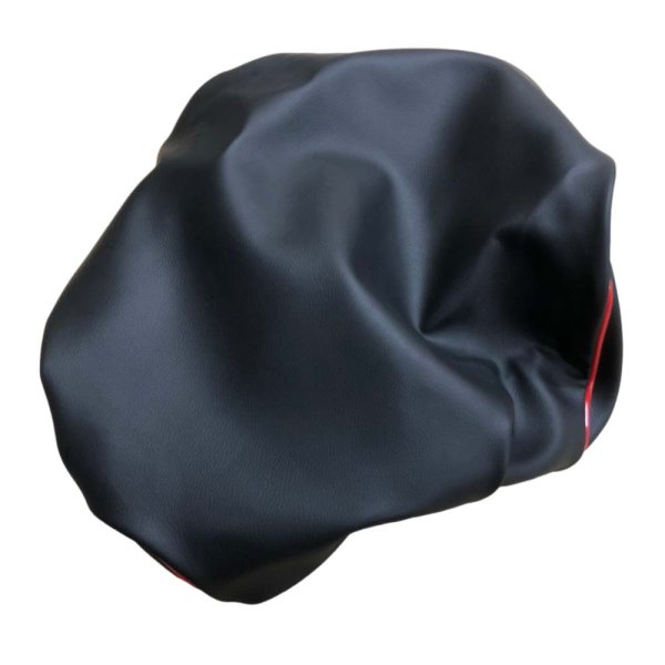 画像2: Cifmo(シフモ) レッツ4 シートカバー 黒カバー 赤パイピング  被せタイプ 安心の日本製 高品質 シートリペア CIF-77935 【送料無料 一部地域除く】 (2)