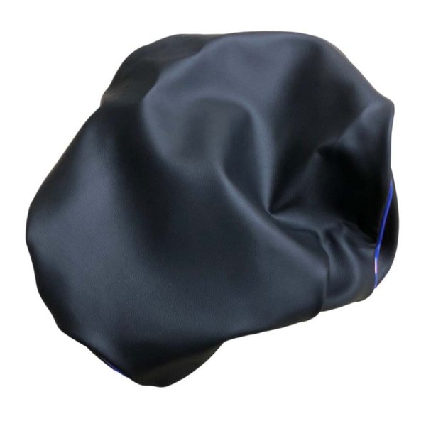 画像2: Cifmo(シフモ) レッツ4 シートカバー 黒カバー 青パイピング  被せタイプ 安心の日本製 高品質 シートリペア CIF-77942 【送料無料 一部地域除く】 (2)