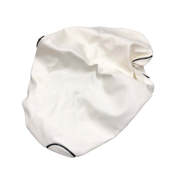 画像2: Cifmo(シフモ) レッツ4 シートカバー 白カバー 黒パイピング  被せタイプ 安心の日本製 高品質 シートリペア CIF-77959 【送料無料 一部地域除く】 (2)