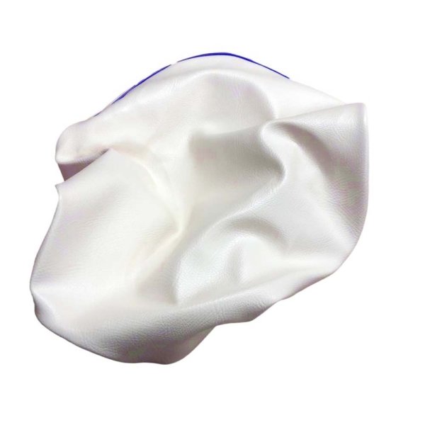 画像2: Cifmo(シフモ) レッツ5 シートカバー 白カバー 青パイピング  被せタイプ 安心の日本製 高品質 シートリペア CIF-78048 【送料無料 一部地域除く】 (2)