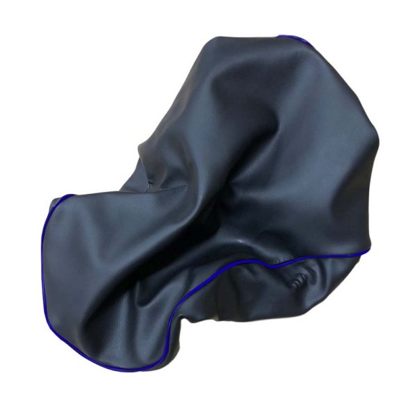 画像2: Cifmo(シフモ) レッツ　(CA4AA)4ST シートカバー 黒カバー 青パイピング 被せタイプ 安心の日本製 高品質 シートリペア CIF-78154 【送料無料 一部地域除く】 (2)