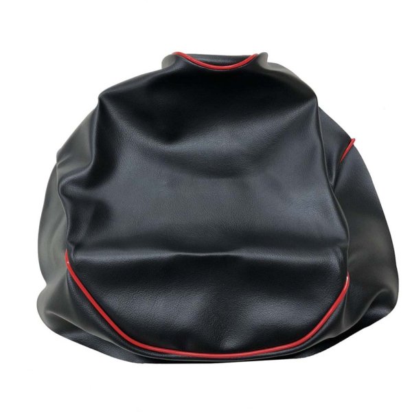 画像2: Cifmo(シフモ) (3KJ)ジョグ シートカバー 黒カバー 赤パイピング 張替タイプ 安心の日本製 高品質 シートリペア CIF-79236 【送料無料 一部地域除く】 (2)