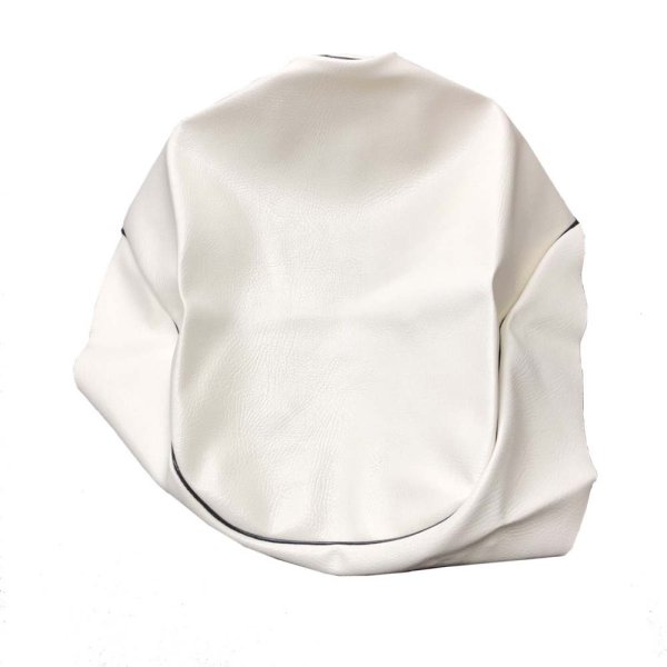 画像2: Cifmo(シフモ) (3KJ)ジョグ シートカバー 白カバー 黒パイピング 張替タイプ 安心の日本製 高品質 シートリペア CIF-79250 【送料無料 一部地域除く】 (2)