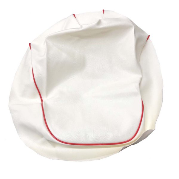 画像2: Cifmo(シフモ) (SA16J)リモコンジョグ(JOG・5KN・CV50) シートカバー 白カバー 赤パイピング 張替タイプ 安心の日本製 高品質 シートリペア CIF-79410 【送料無料 一部地域除く】 (2)