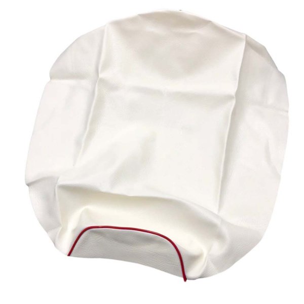 画像2: Cifmo(シフモ) (5FA)グランドアクシス100(AXIS) シートカバー 白カバー 赤パイピング 張替タイプ 安心の日本製 高品質 シートリペア CIF-79649 【送料無料 一部地域除く】 (2)