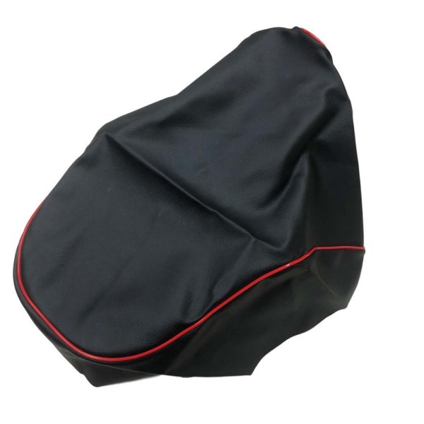 画像2: Cifmo(シフモ) ジョグ 4サイクル(SA39J) シートカバー 黒カバー 赤パイピング 張替タイプ 安心の日本製 高品質 シートリペア CIF-80423 【送料無料 一部地域除く】 (2)