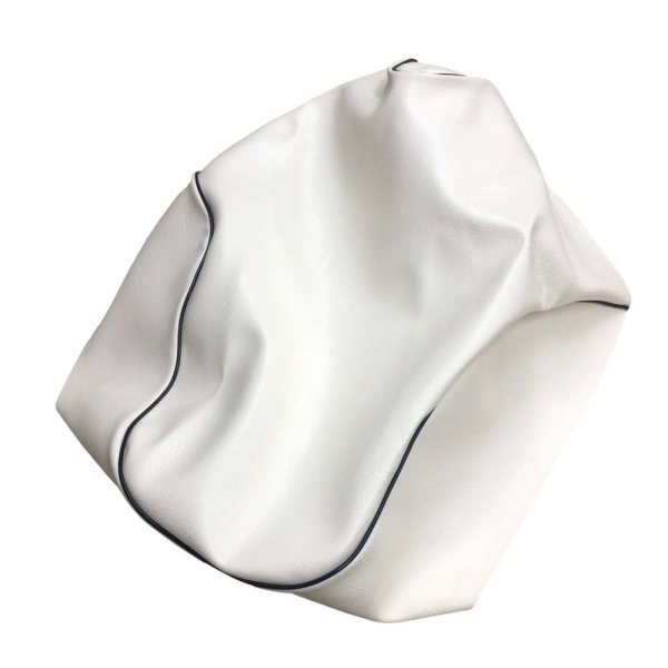 画像2: Cifmo(シフモ) ジョグ 4サイクル(SA39J) シートカバー 白カバー 黒パイピング 張替タイプ 安心の日本製 高品質 シートリペア CIF-80447 【送料無料 一部地域除く】 (2)