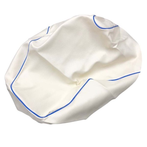 画像2: Cifmo(シフモ) ジョグ 4サイクル(SA39J) シートカバー 白カバー 赤パイピング 張替タイプ 安心の日本製 高品質 シートリペア CIF-80454 【送料無料 一部地域除く】 (2)