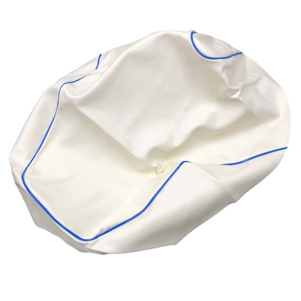 画像4: Cifmo(シフモ) ジョグ 4サイクル(SA39J) シートカバー 白カバー 青パイピング 張替タイプ 安心の日本製 高品質 シートリペア CIF-80461 【送料無料 一部地域除く】 (4)