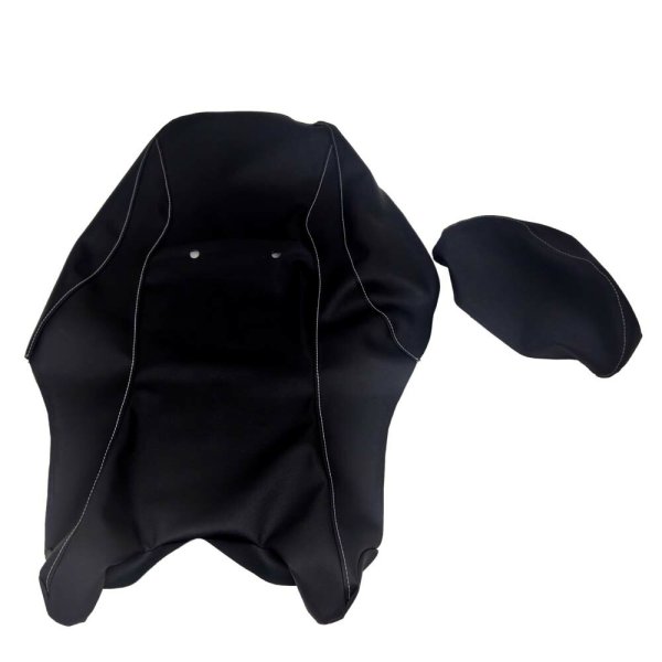 画像3: Cifmo(シフモ) TMAX530 13-16年 SJ12J (IRON MAX除く) シートカバー 滑りにくい生地/黒ツートン　ステッチ　白 張替タイプ 安心の日本製 高品質 シートリペア CIF-82618 【送料無料 一部地域除く】 (3)