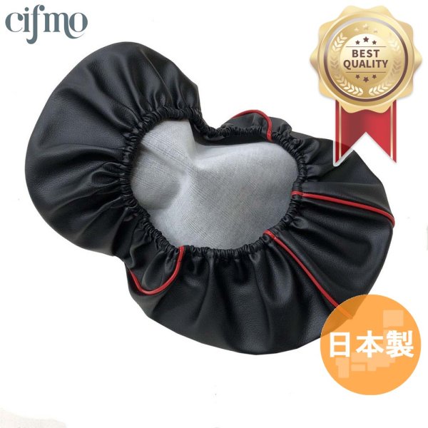 画像1: Cifmo(シフモ) ジョグ(3KJ) シートカバー 黒カバー 赤パイピング  被せタイプ 安心の日本製 高品質 シートリペア CIF-80607 【送料無料 一部地域除く】 (1)