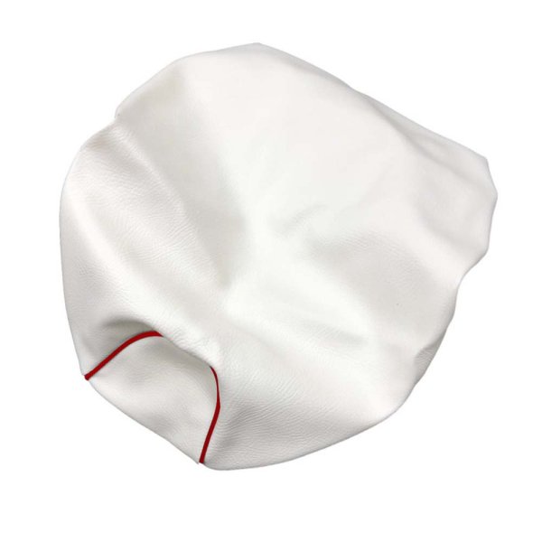 画像2: Cifmo(シフモ) (5FA)グランドアクシス100 シートカバー 白カバー 赤パイピング  被せタイプ 安心の日本製 高品質 シートリペア CIF-80904 【送料無料 一部地域除く】 (2)